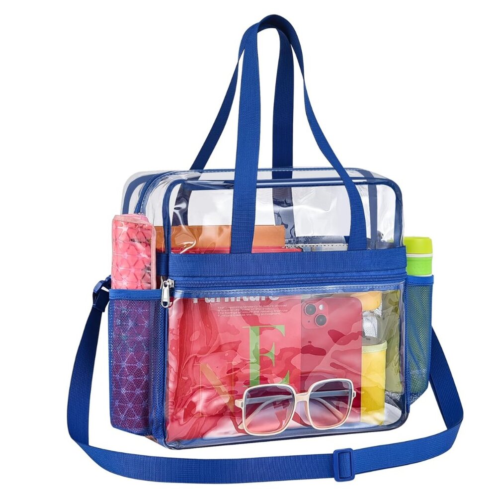 NEW Clear Tote with Reinforced Strap Bag 12x6x12